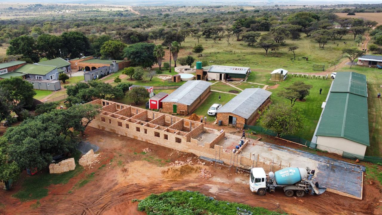 Aerial view of a Phehlwana Group construction site in progress