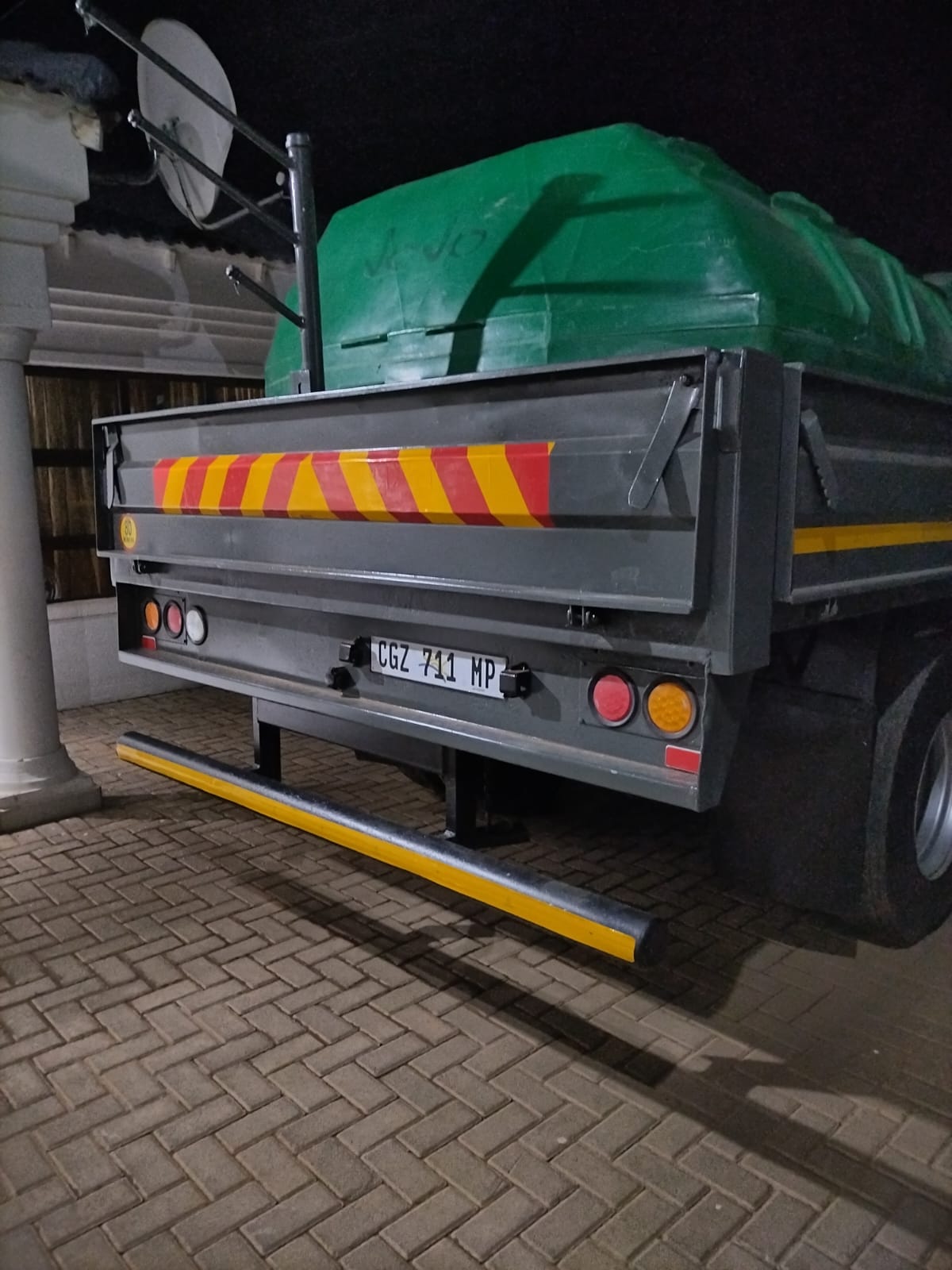 Water tanker truck ready for dispatch