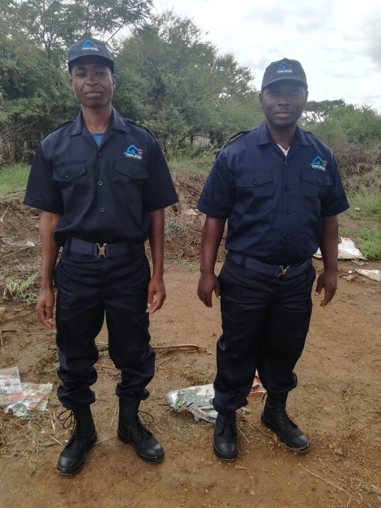 Phehlwana Group security officers in uniform on site